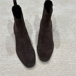 Sam Edelman Bronson suede ankle boot 8 brown good condition some heel scuffs